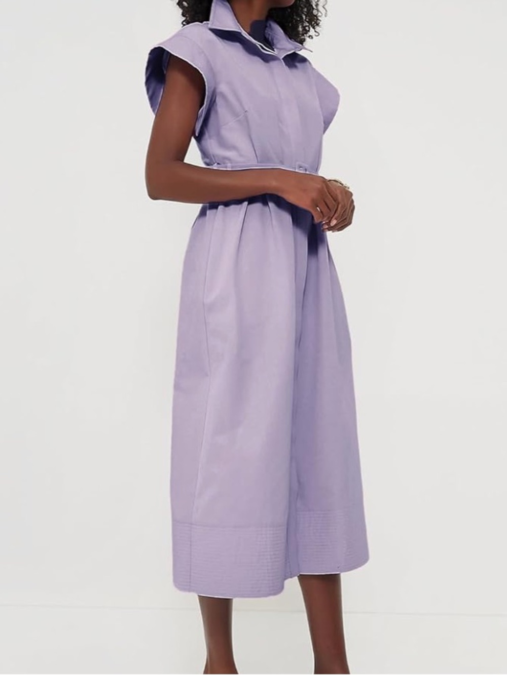 Light Lavender Shirt Dress with Belt